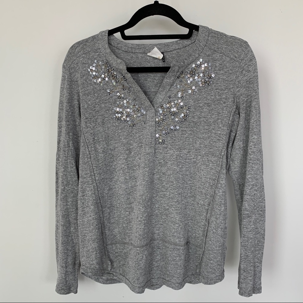 Anemia + Kin Anthropologie Gray‎ Top Size XS